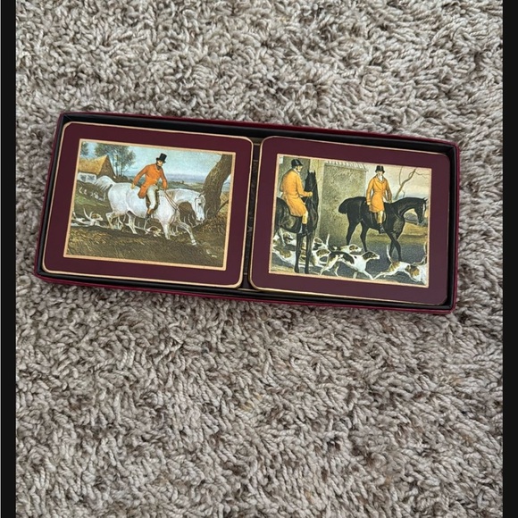 set of  6 Lady Clare coasters featuring English hunting scenes - Picture 2 of 4